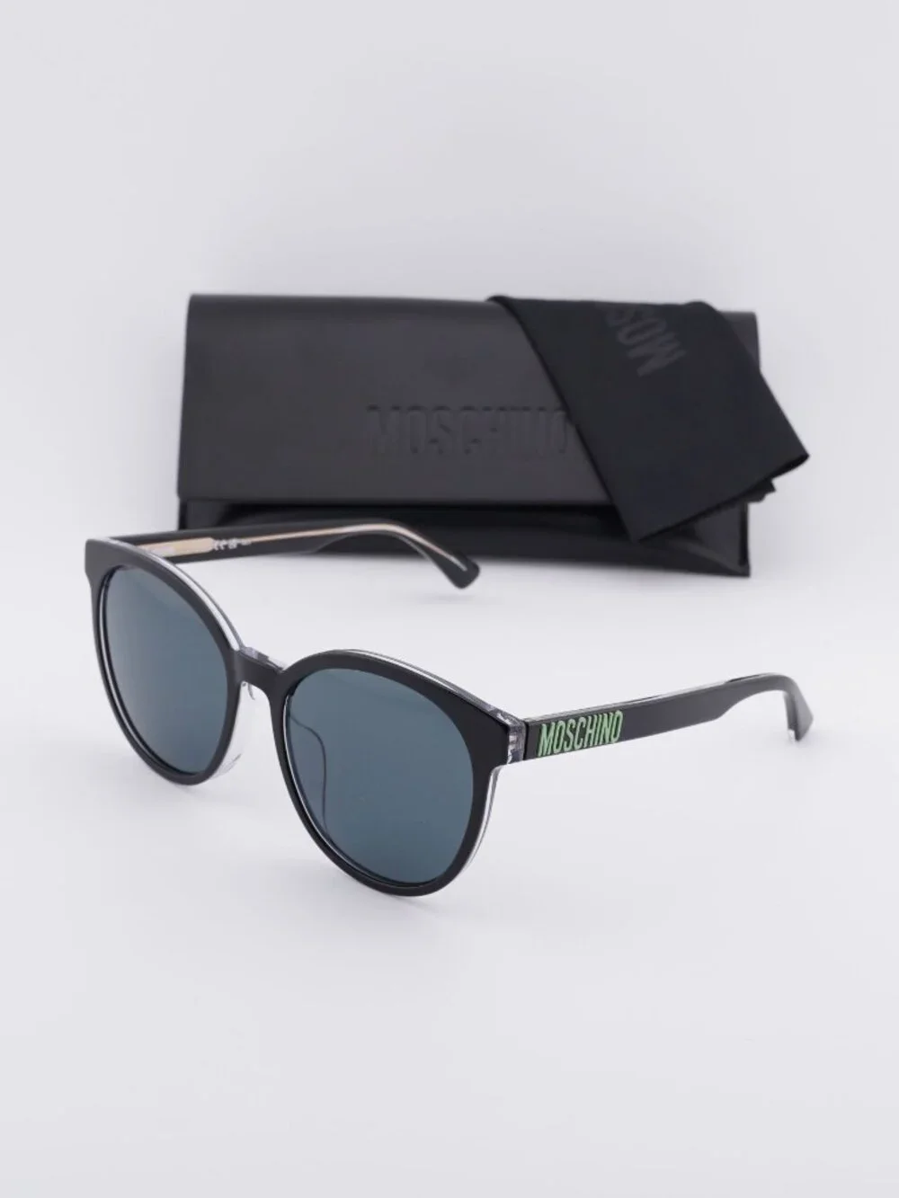 Moschino MOS151/F/S 07C5 IR Round Sunglasses - Black / Grey